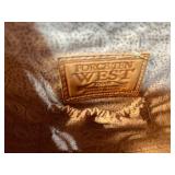 Force Ten West Leather Handbag and Multicolor Woven Drawstring Purse