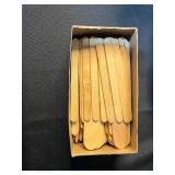 Collection of Wooden Craft Sticks, Sandwich Picks, Pipe Cleaners, and Disposable Aprons
