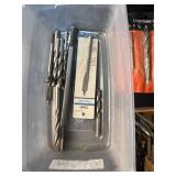 Lot of Vintage and Modern Drill Bits, Spade Bits, and Tapered Reamers with Storage Cases