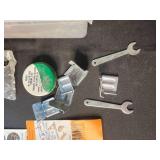 Woodworking Clamping and Tool Lot with Straps, Wrenches, and Hardware