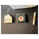 Collection of Scissors, Folding Rulers, and Measuring Tools