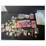 Mixed Lot of Jewelry Findings, Pendants, Bezels, and Craft Supplies