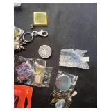 Mixed Lot of Jewelry Findings, Pendants, Bezels, and Craft Supplies