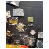 Mixed Lot of Jewelry Findings, Pendants, Bezels, and Craft Supplies