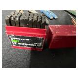 Mixed Lot of Hand Tools and 36pc 1/8in Steel Stamping Set - qty not verified