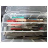 Assortment of Hand Tools with Files and Vintage Jars of Metal Washers