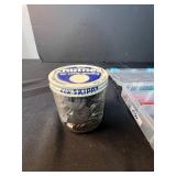 Assortment of Hand Tools with Files and Vintage Jars of Metal Washers