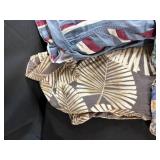 Collection of Hawaiian and Tropical Print Button-Up Shirts Size L Assorted Brands