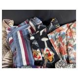 Collection of Hawaiian and Tropical Print Button-Up Shirts Size L Assorted Brands
