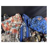 Collection of Hawaiian and Tropical Print Button-Up Shirts Size L Assorted Brands