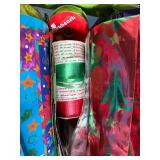 Large Collection of Holiday and Gift Bags with Ribbons in Plastic Storage Tote