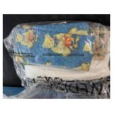 Large Collection of Holiday and Gift Bags with Ribbons in Plastic Storage Tote