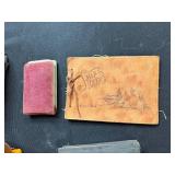 Vintage Woven Basket with Collection of Autograph and Memory Books