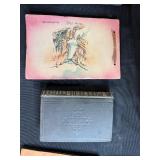 Vintage Woven Basket with Collection of Autograph and Memory Books