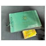 Vintage Woven Basket with Collection of Autograph and Memory Books