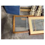 Collection of Vintage and Antique Picture Frames, Mat Boards, Decorative Panels