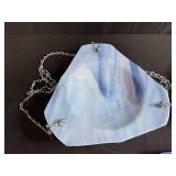 Set of 4 Art Glass Pieces Including Hanging Bowls and Decorative Plates