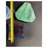 Set of 4 Art Glass Pieces Including Hanging Bowls and Decorative Plates