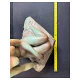 Art Deco Style Kneeling Nude Woman Sculpture 13 Inch Tall