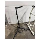 Collection of 4 Music Instrument and Display Stands Including Brass Lyre Music Stand