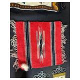 Lot of Native American and Folk Art Miniatures with Beaded Boots, Ladders, and Textiles