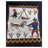 Lot of Native American and Folk Art Miniatures with Beaded Boots, Ladders, and Textiles