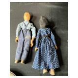 Vintage Folk Art Collection: Reed & Barton Silver Dish, Polly Page Dolls, and Decorative Miniatures