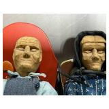 Vintage Folk Art Collection: Reed & Barton Silver Dish, Polly Page Dolls, and Decorative Miniatures