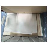 Collection of Assorted Picture Frames and Document Mats in Storage Tote