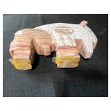 Decorative Lot: Framed Owl Art, Carved Wood Box, Stone Bison & Arrow Figures, Woven Basket with Lid