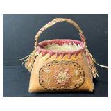 Native American Collectibles and Folk Art Lot with Baskets, Pipe, and Decor