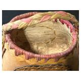 Native American Collectibles and Folk Art Lot with Baskets, Pipe, and Decor