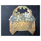 Collection of Vintage Buttons, Ribbons, Cat Die Cuts, and Antique Eyeglasses