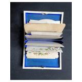 Collection of Vintage Buttons, Ribbons, Cat Die Cuts, and Antique Eyeglasses