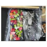 Large Mixed Lot of Wooden Game Pieces, Letters, Tokens, and Craft Supplies