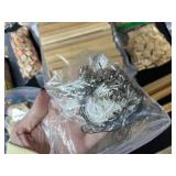 Large Mixed Lot of Wooden Game Pieces, Letters, Tokens, and Craft Supplies