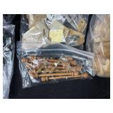 Large Mixed Lot of Wooden Game Pieces, Letters, Tokens, and Craft Supplies