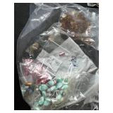Mixed Craft Supplies Collection with Copper Sheets, Beads, Vintage Patches, and Accessories
