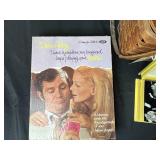 Vintage Peterboro Picnic Basket with Board Games, Cards, and Collectibles