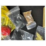 Large Sewing and Beading Supplies Lot with Threads, Beads, and Accessories