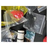 Large Sewing and Beading Supplies Lot with Threads, Beads, and Accessories