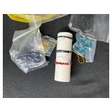 Large Sewing and Beading Supplies Lot with Threads, Beads, and Accessories