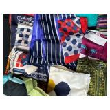 Large Collection of Vintage and Modern Scarves, Sashes, and Fabric Accessories - buckles & scarf holders
