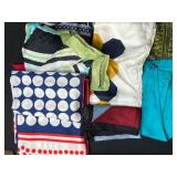 Large Collection of Vintage and Modern Scarves, Sashes, and Fabric Accessories - buckles & scarf holders