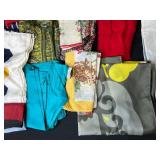 Large Collection of Vintage and Modern Scarves, Sashes, and Fabric Accessories - buckles & scarf holders