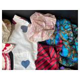 Large Collection of Vintage and Modern Scarves, Sashes, and Fabric Accessories - buckles & scarf holders