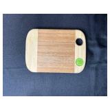 Handcrafted Signed Wood Bowl Trio, Bamboo Cutting Board, and Wine Stopper Set