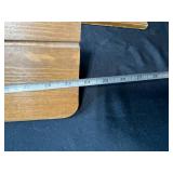 Pair of Oak Wall Shelves, 29-30 Inch Decorative Wood Display Ledges