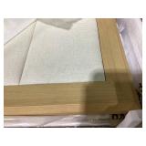 HOMCOM Queen Bed Frame with Headboard Queen Platform Bed Frame with Wooden Slats No Box Spring Needed Easy Assembly Natural