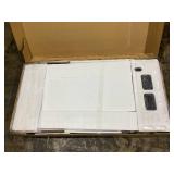 Costway - Up To 7.5MPH 2.25HP 2 in 1 Single Display Screen Treadmill W/ APP Speaker Remote Control - White